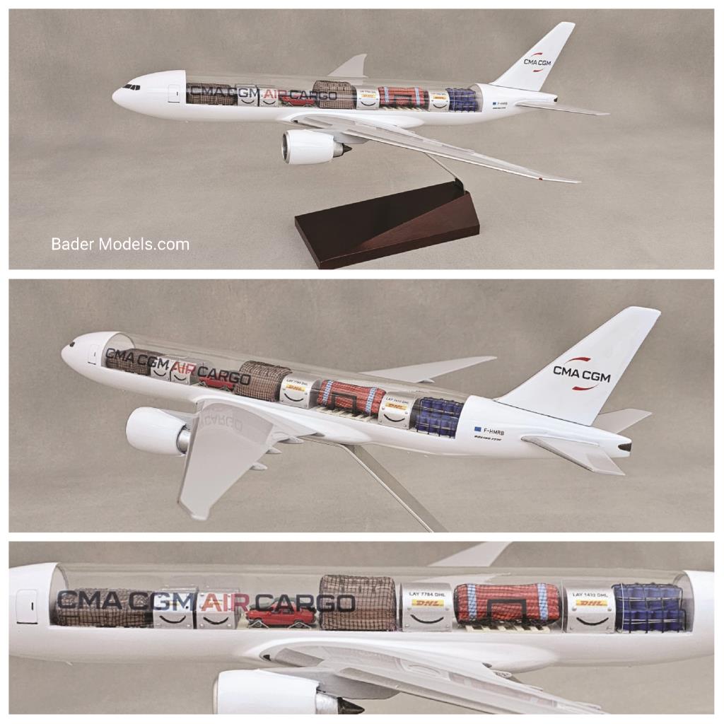 CMA CGM - B777-200F - (1:100) - 180° Clear Top